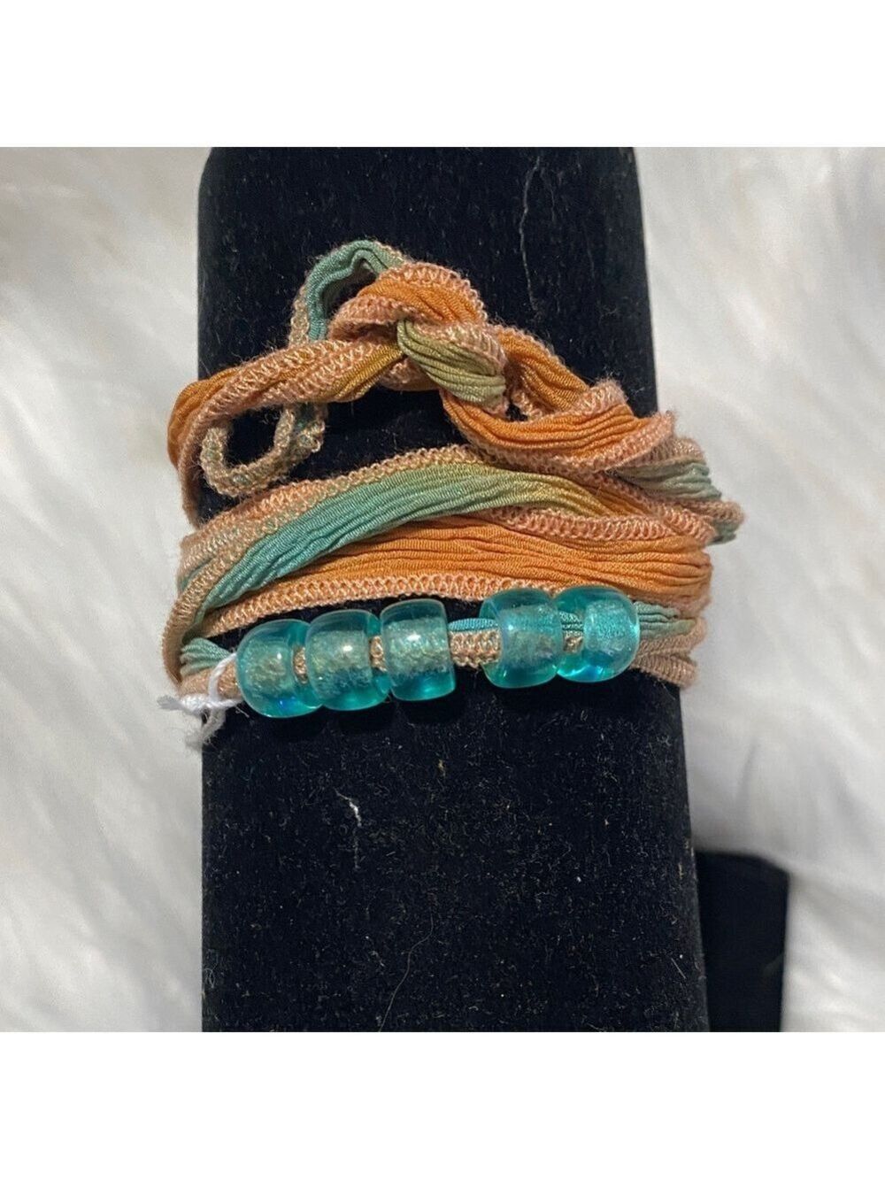 Handcrafted Multicolor Silk Wrap Bracelet